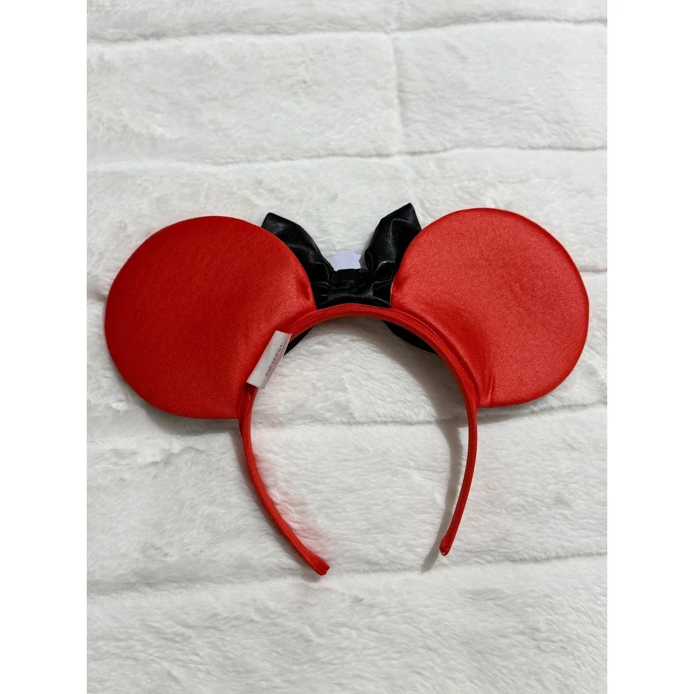 Disney Pixar The Incredibles Ear Headband Red Black Logo Bow Costume Accessory